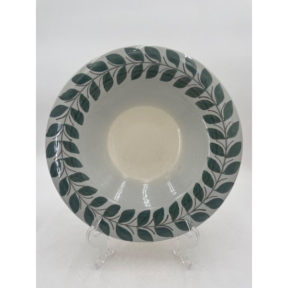 Hand-Painted Vintage Redwing Ardennes Stoneware Charger Chop PlateBowl Green 12" - Picture 1 of 6